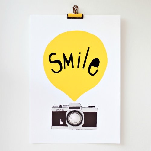 Affiche Smile Jaune